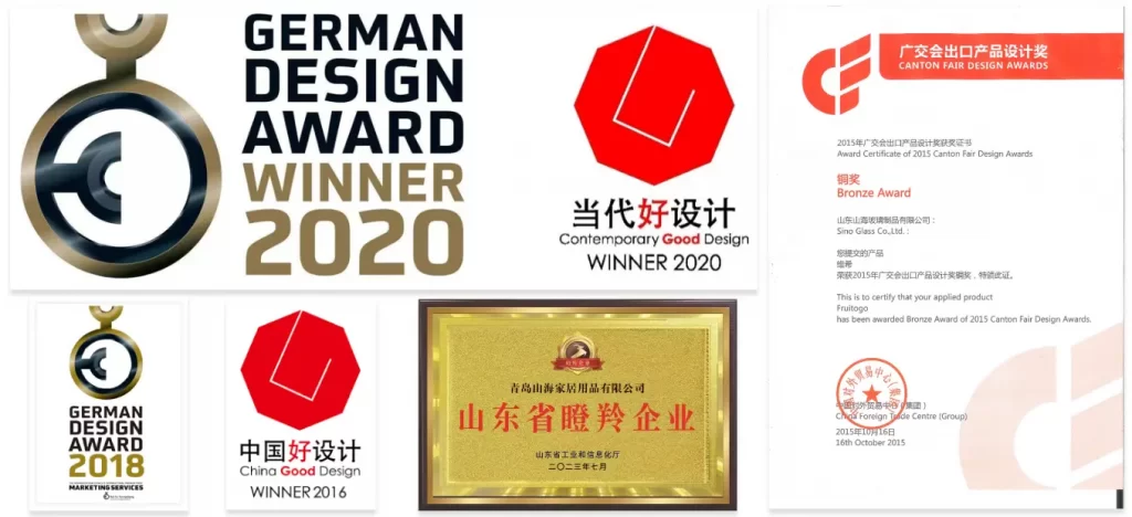 honors and awards sinoglass have received